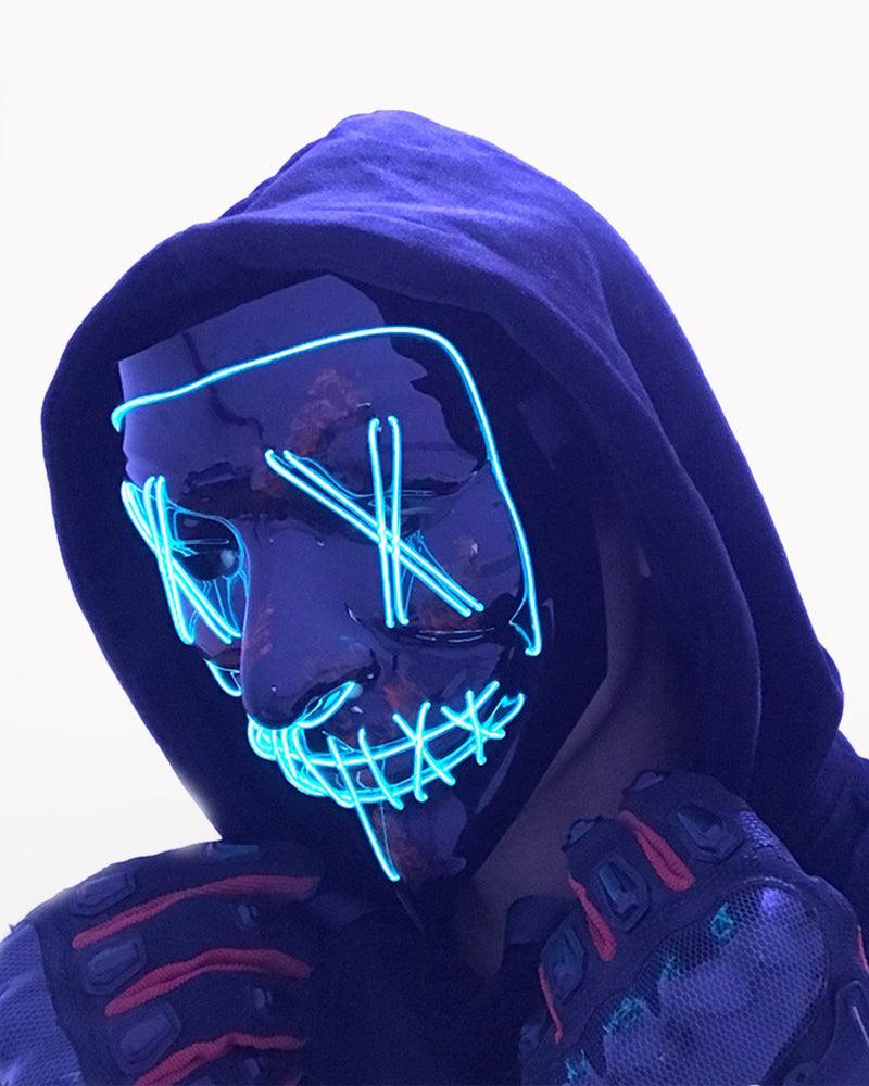 Cyberpunk LED Ghost Face Mask