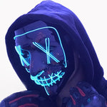 Cyberpunk LED Ghost Face Mask