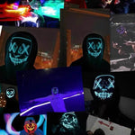 Cyberpunk LED Ghost Face Mask