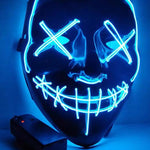 Cyberpunk LED Ghost Face Mask