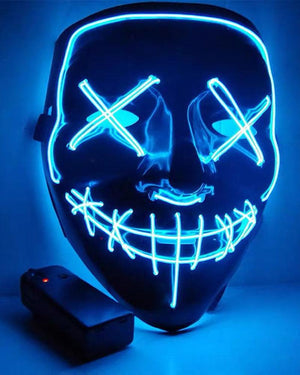 Cyberpunk LED Ghost Face Mask