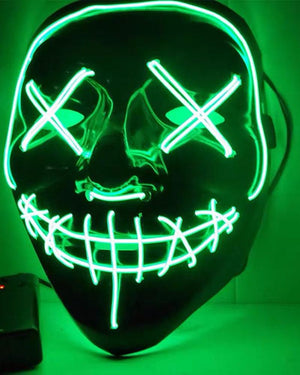 Cyberpunk LED Ghost Face Mask