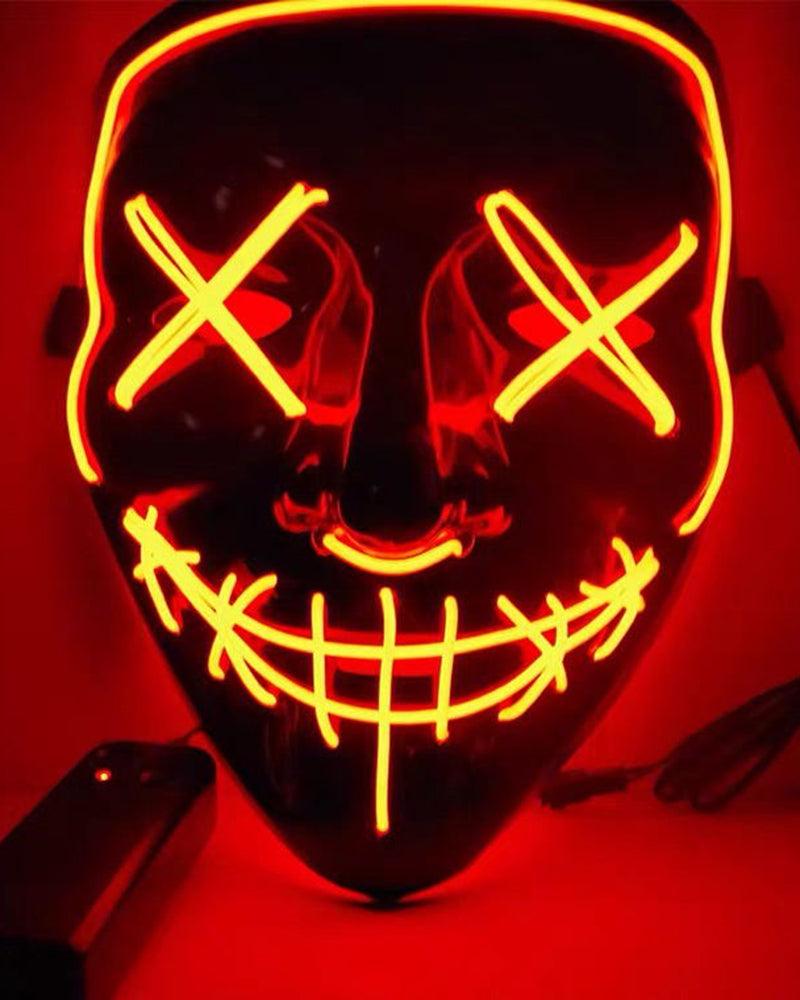 Cyberpunk LED Ghost Face Mask