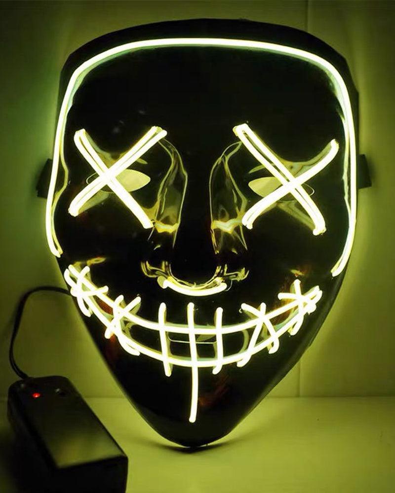 Cyberpunk LED Ghost Face Mask