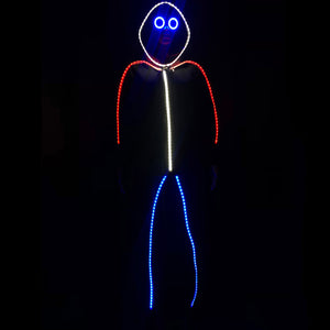 RED WHITE and BLUE Super Limited Edition LED stickman suit